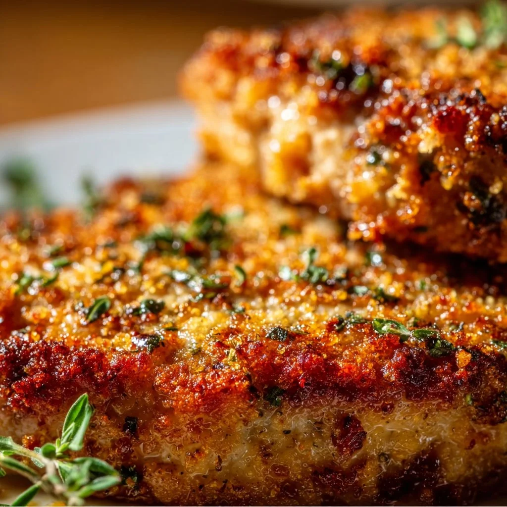 Air Fryer Parmesan Crusted Pork Chops