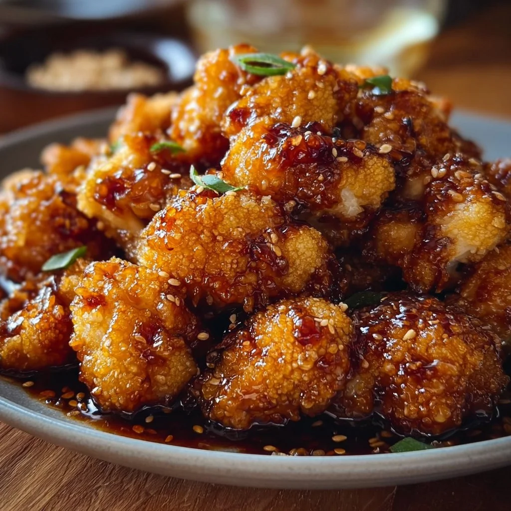 Amazing Sticky Honey Garlic Cauliflower