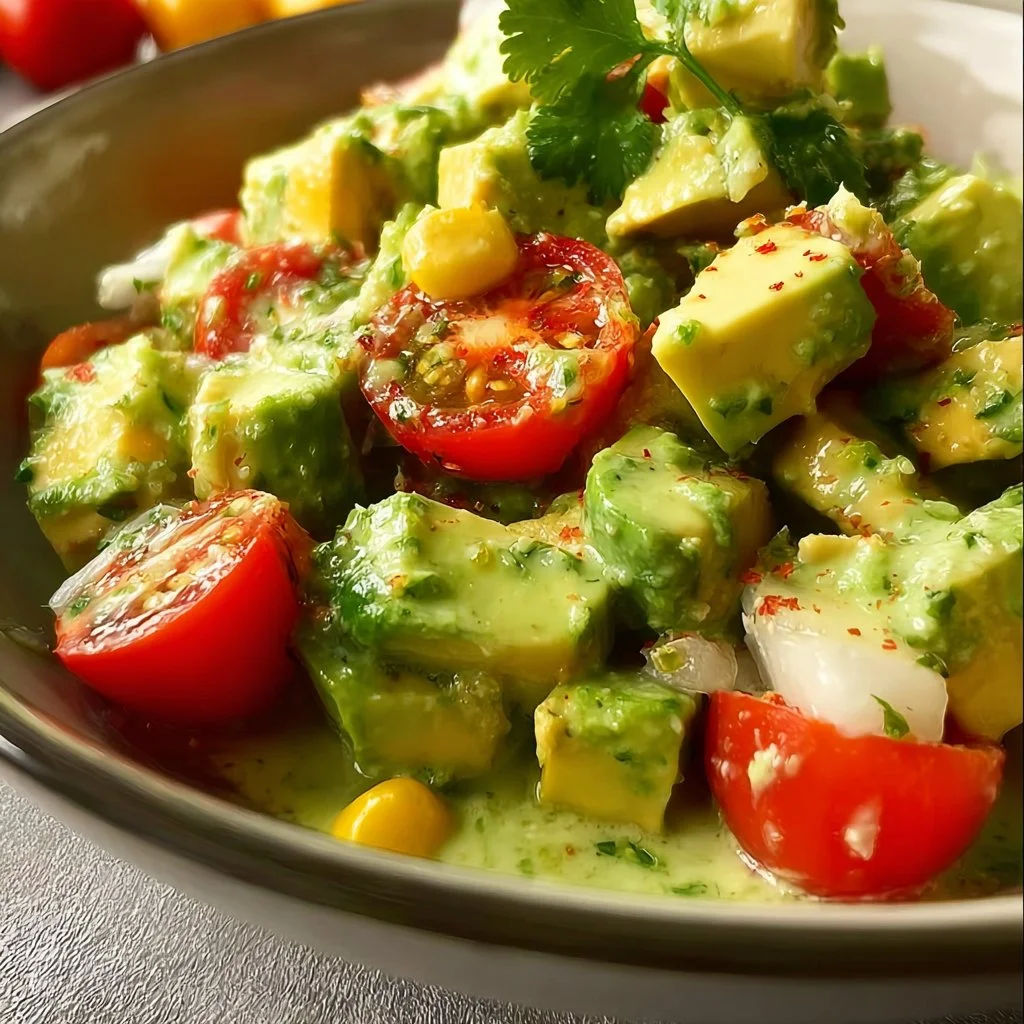 Avocado Salad with Lime Cilantro Dressing