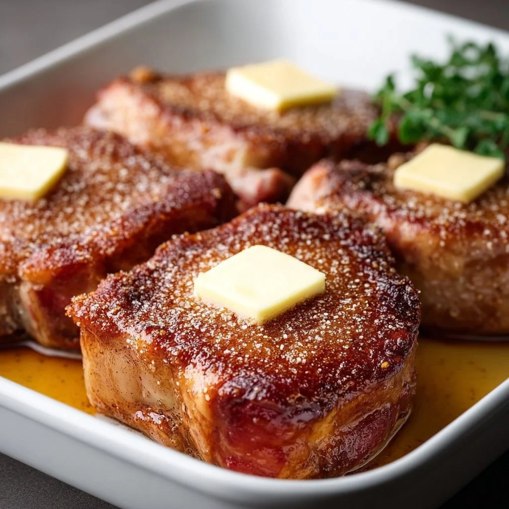 Delicious brown sugar pork chops grilled to perfection.