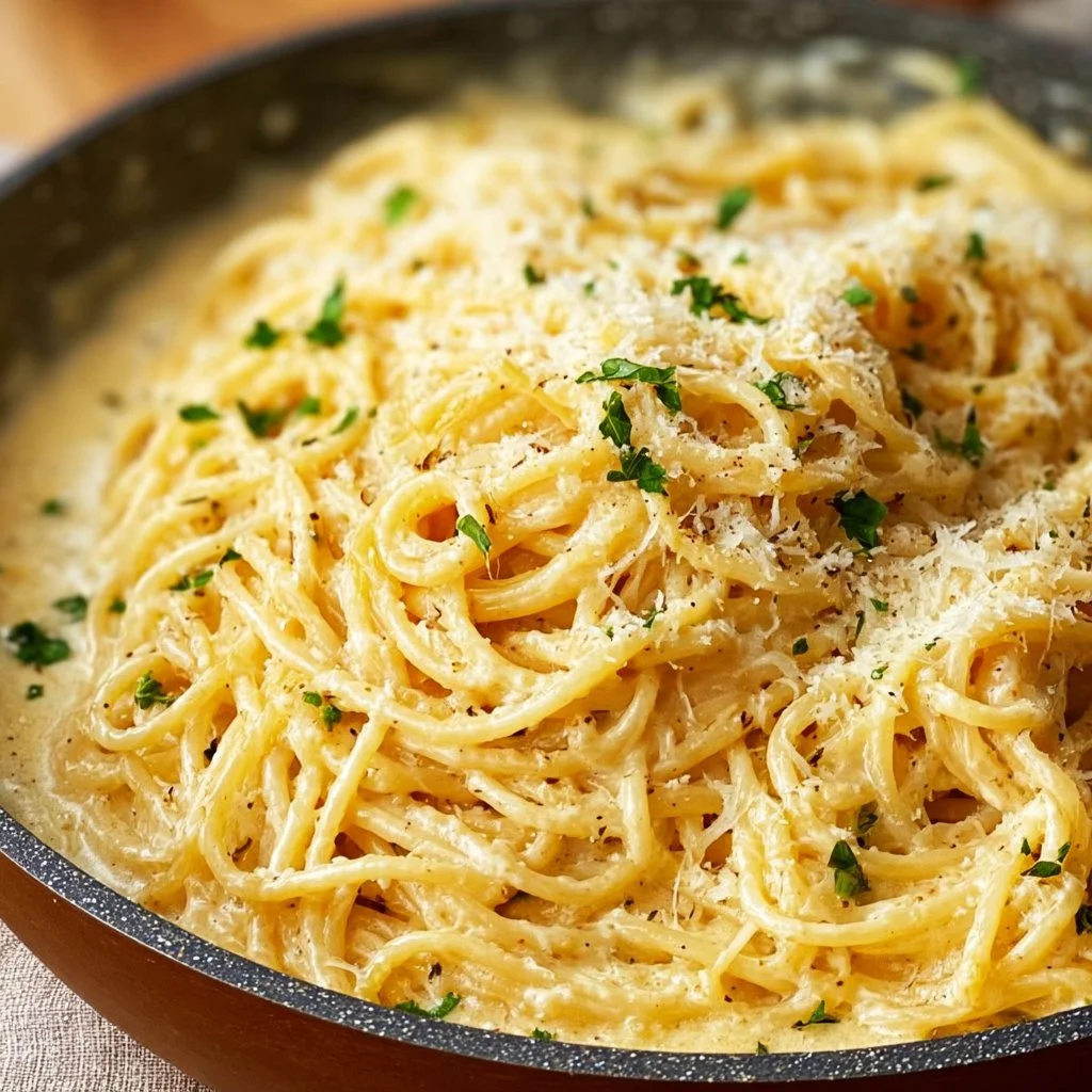 Cheesy Garlic Parmesan Spaghetti