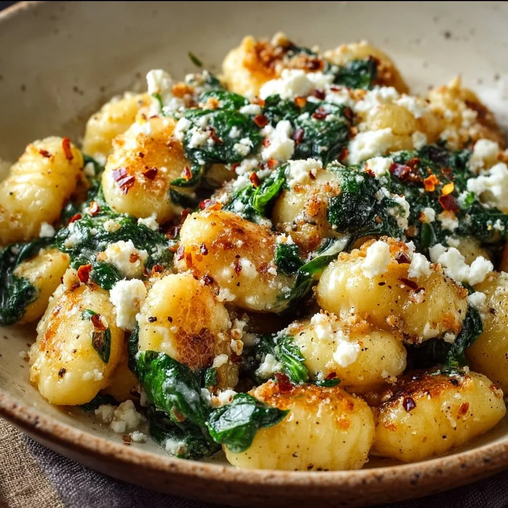 Creamy Gnocchi with Spinach and Feta