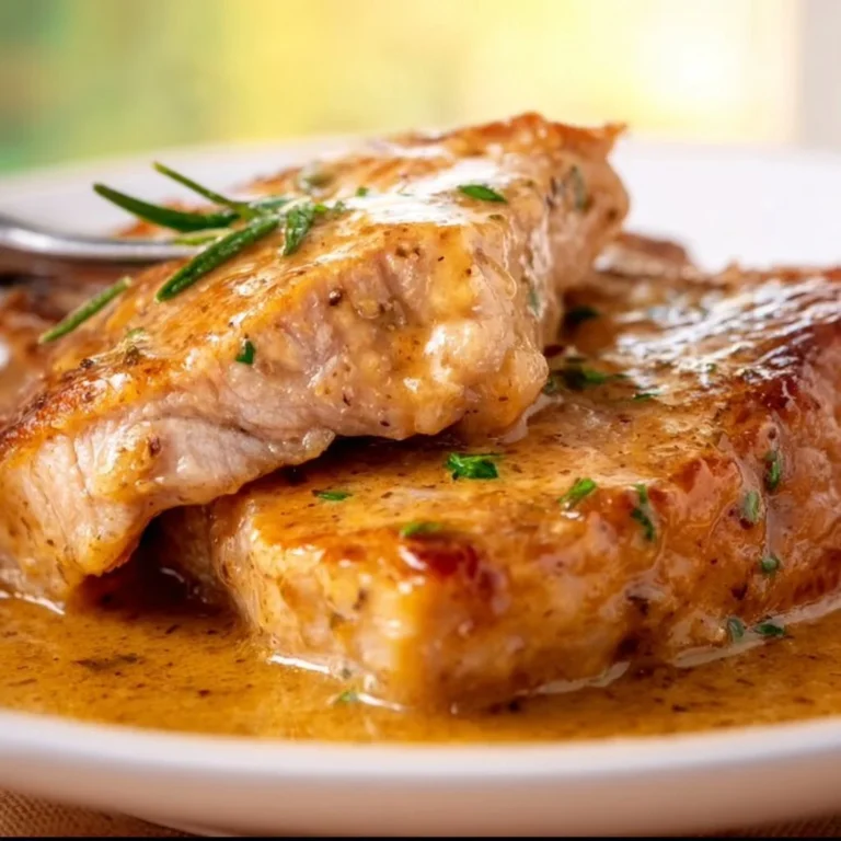 Crockpot ranch pork chops served with vegetables