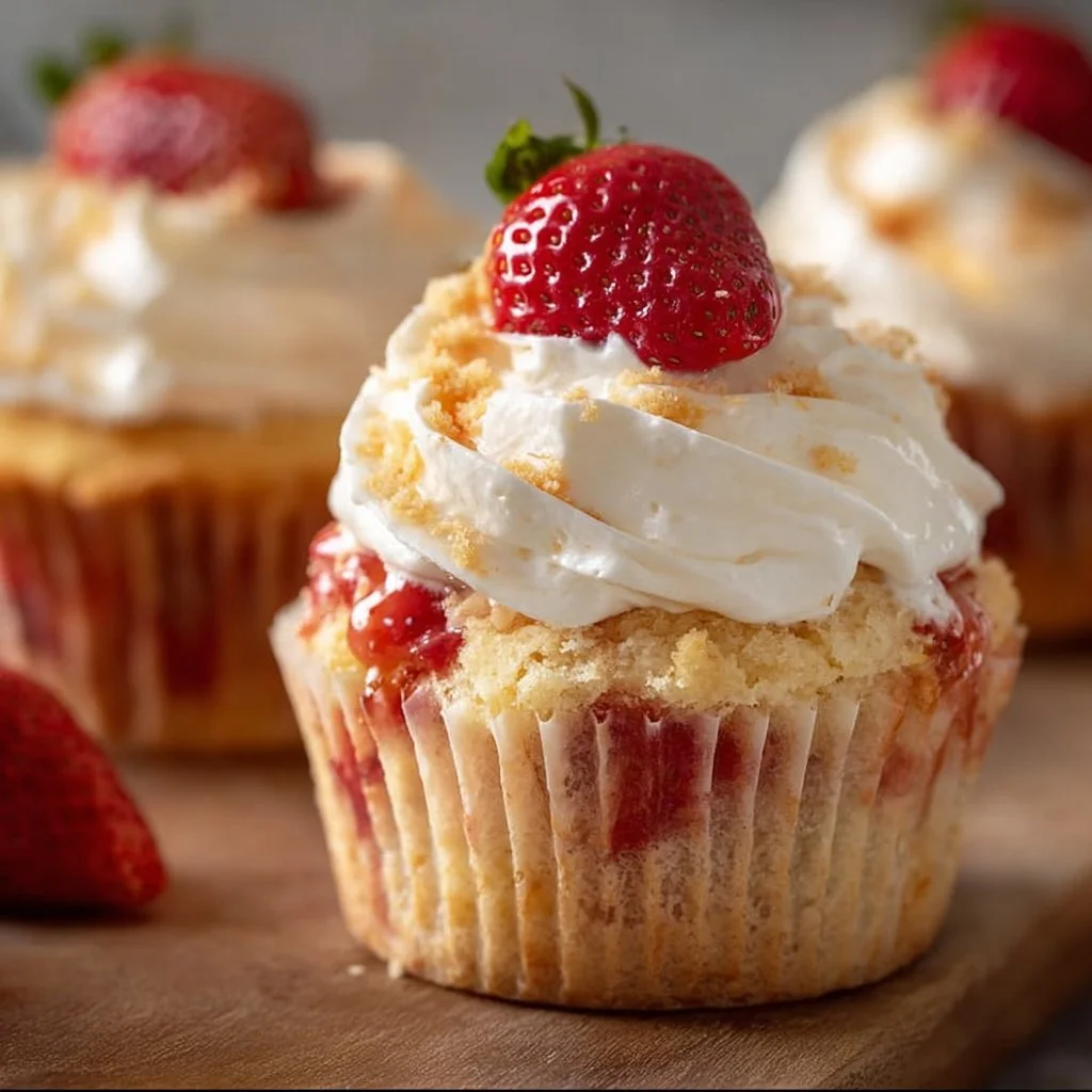 Delicious Strawberry Shortcake Cupcakes