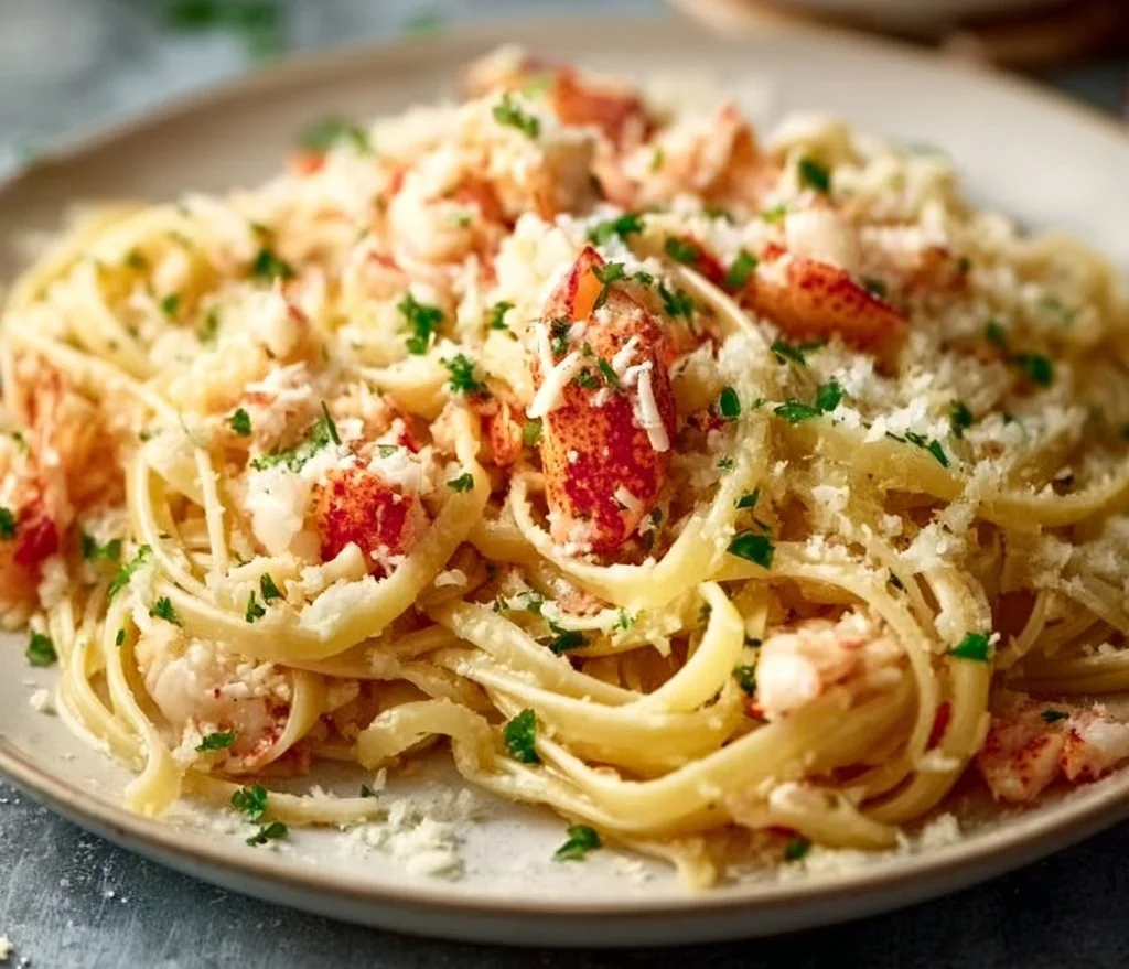 Easy Lobster Scampi with Linguine