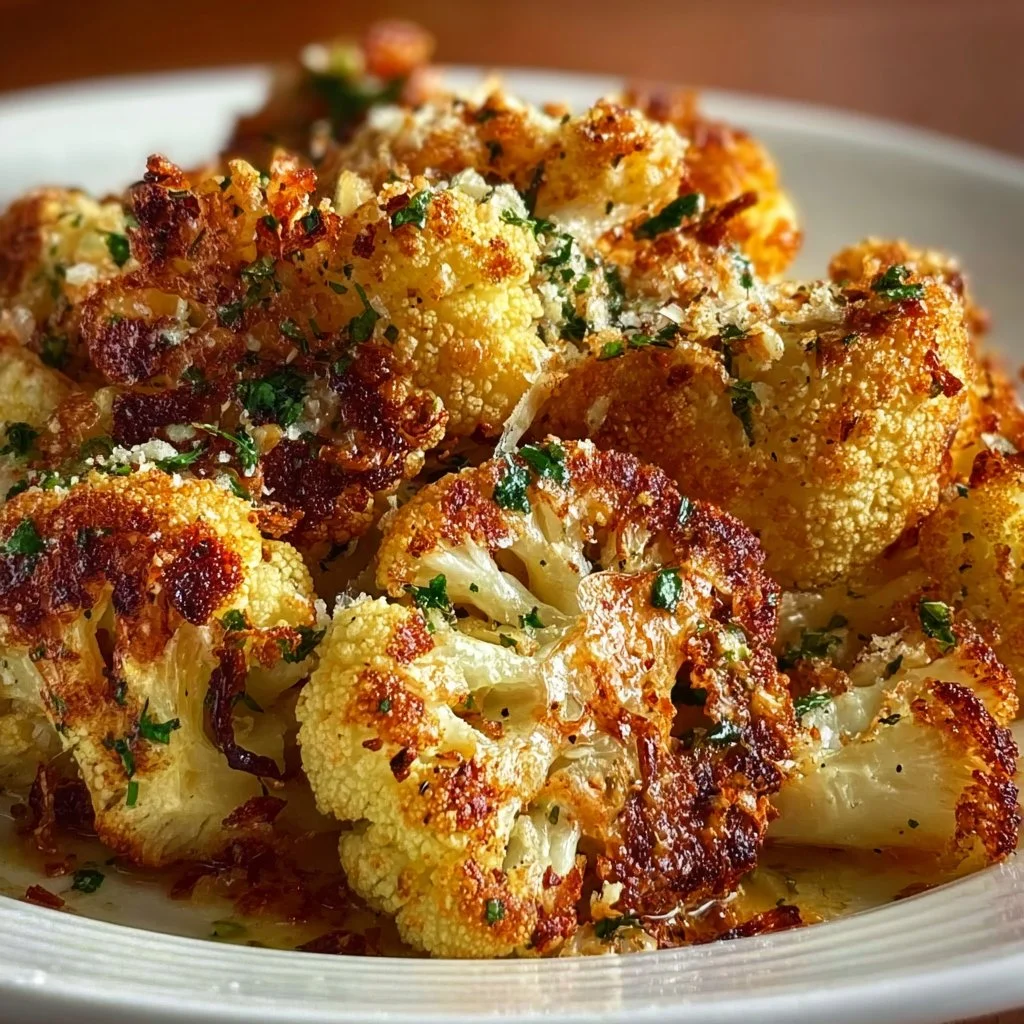 Garlic Butter Roasted Cauliflower