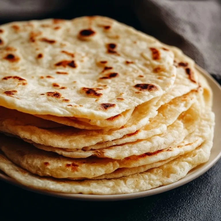 Homemade gluten free tortillas ready for serving with fresh ingredients