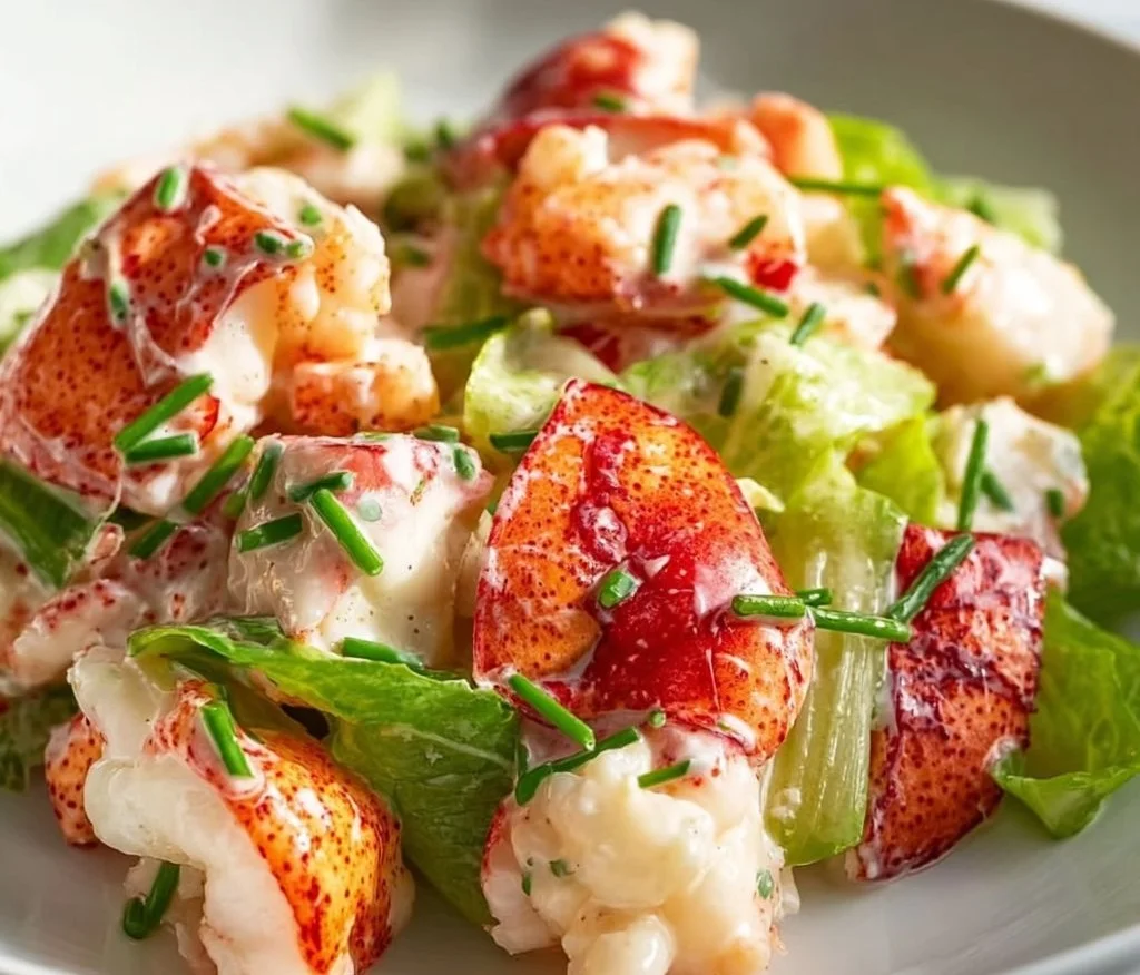 Gordon Ramsay's delectable lobster salad plated beautifully with fresh ingredients