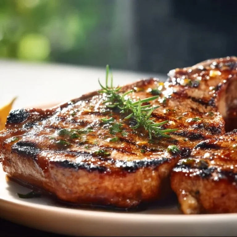 Delicious grilled pork chops marinated for flavor and tenderness