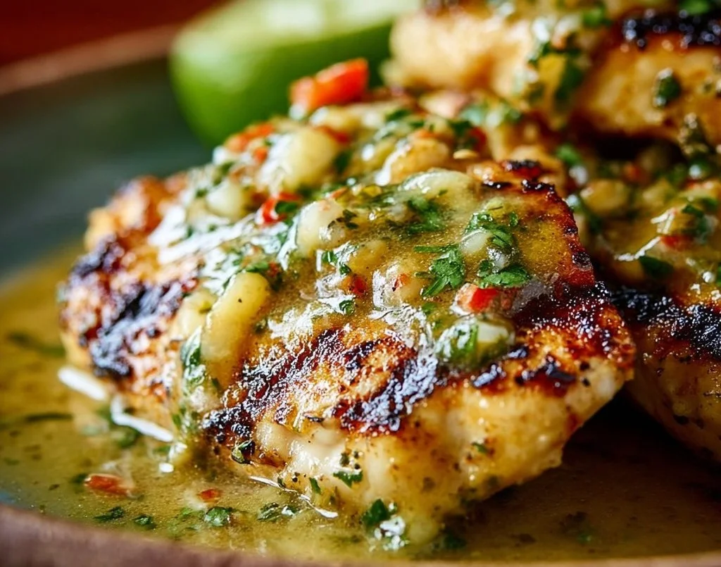 Grilled Salsa Verde Pepper Jack Chicken