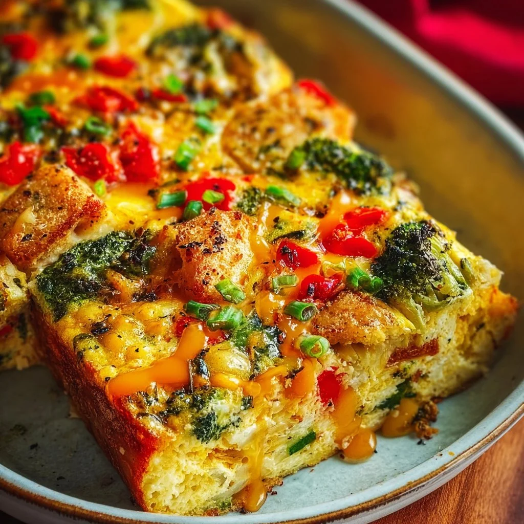 High Protein Dairy Free Veggie Egg Casserole