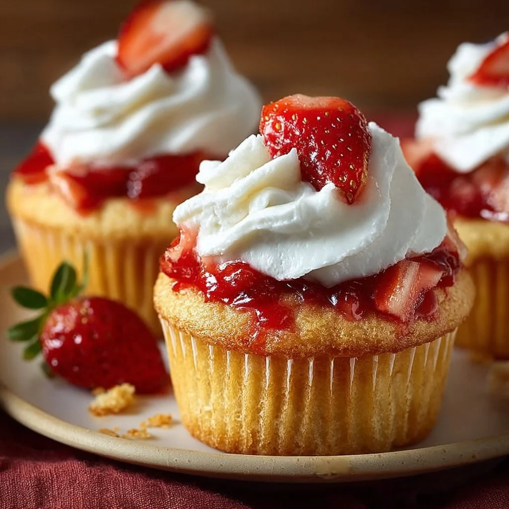Homemade Strawberry Shortcake Cupcakes