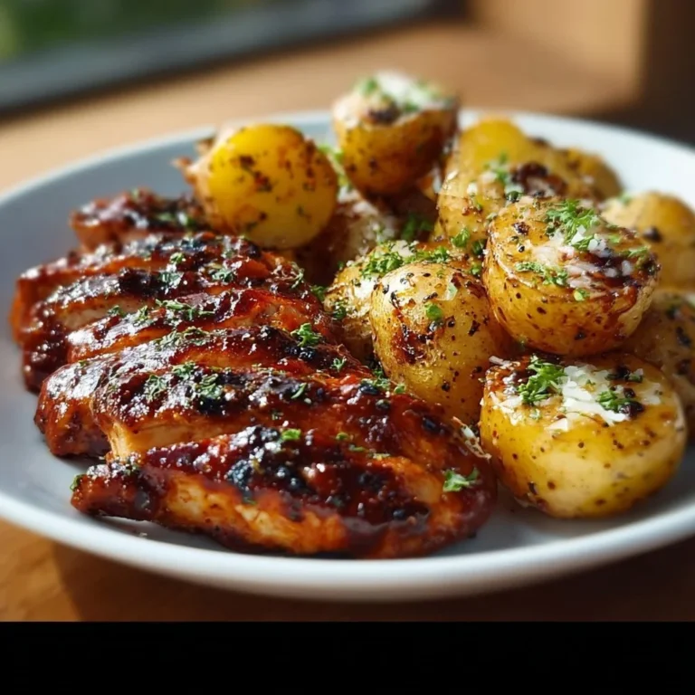 Honey BBQ Chicken Potatoes dish featuring tender chicken and flavorful potatoes