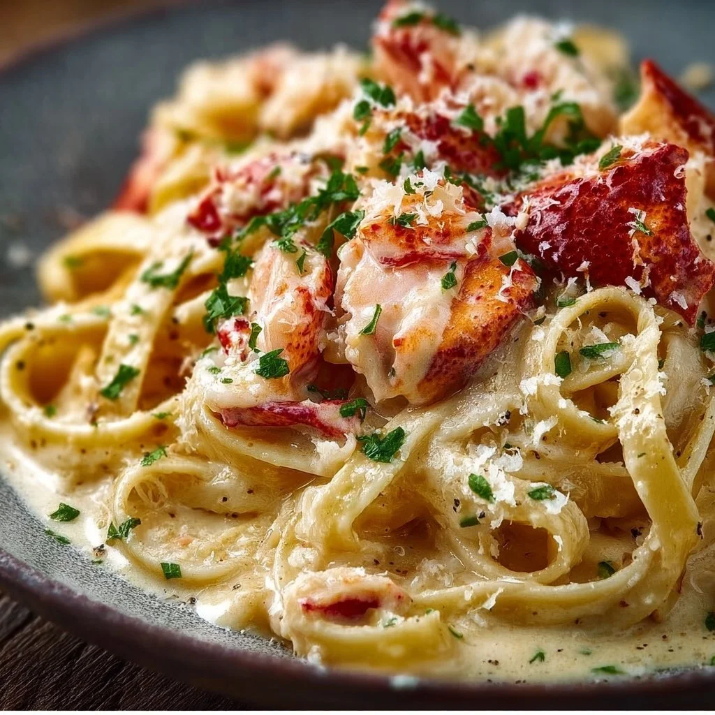 Lobster Linguine in Champagne Cream Sauce