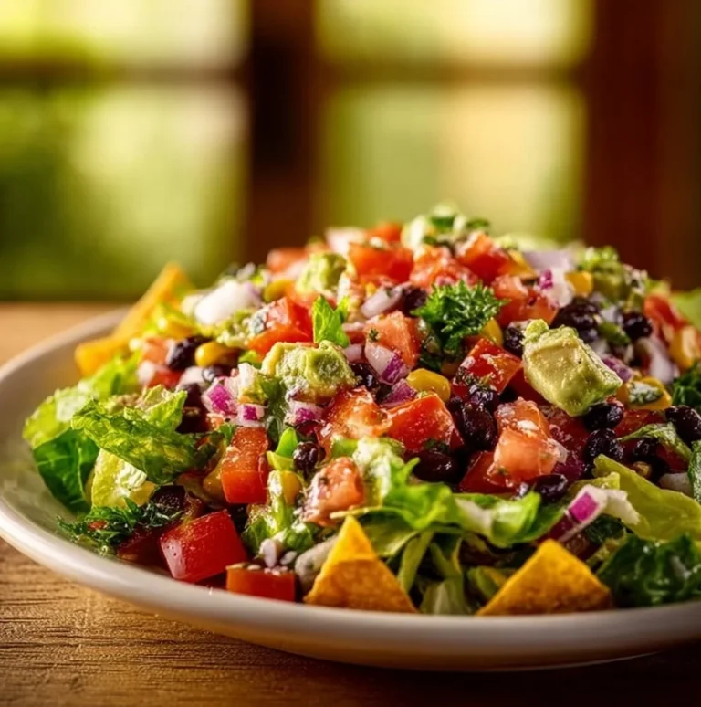 Colorful Mexican Chopped Salad with fresh vegetables and lime dressing