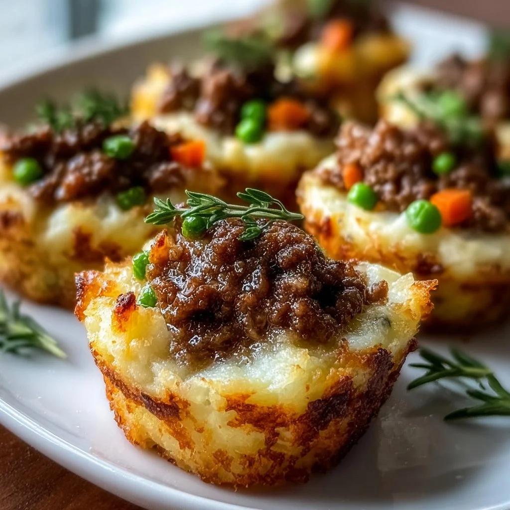 Mini Shepherd's Pie Bites served on a platter