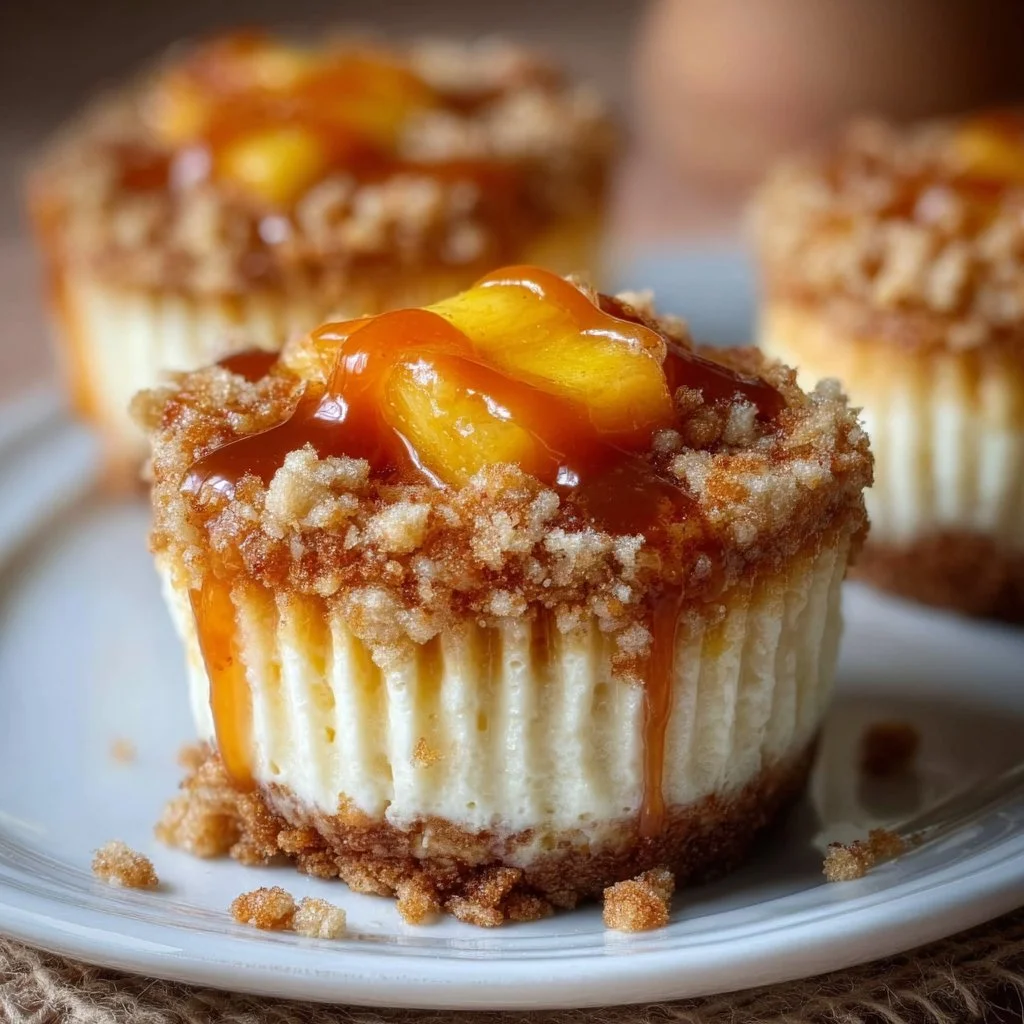 Peach & Honey Cheesecake Cupcakes