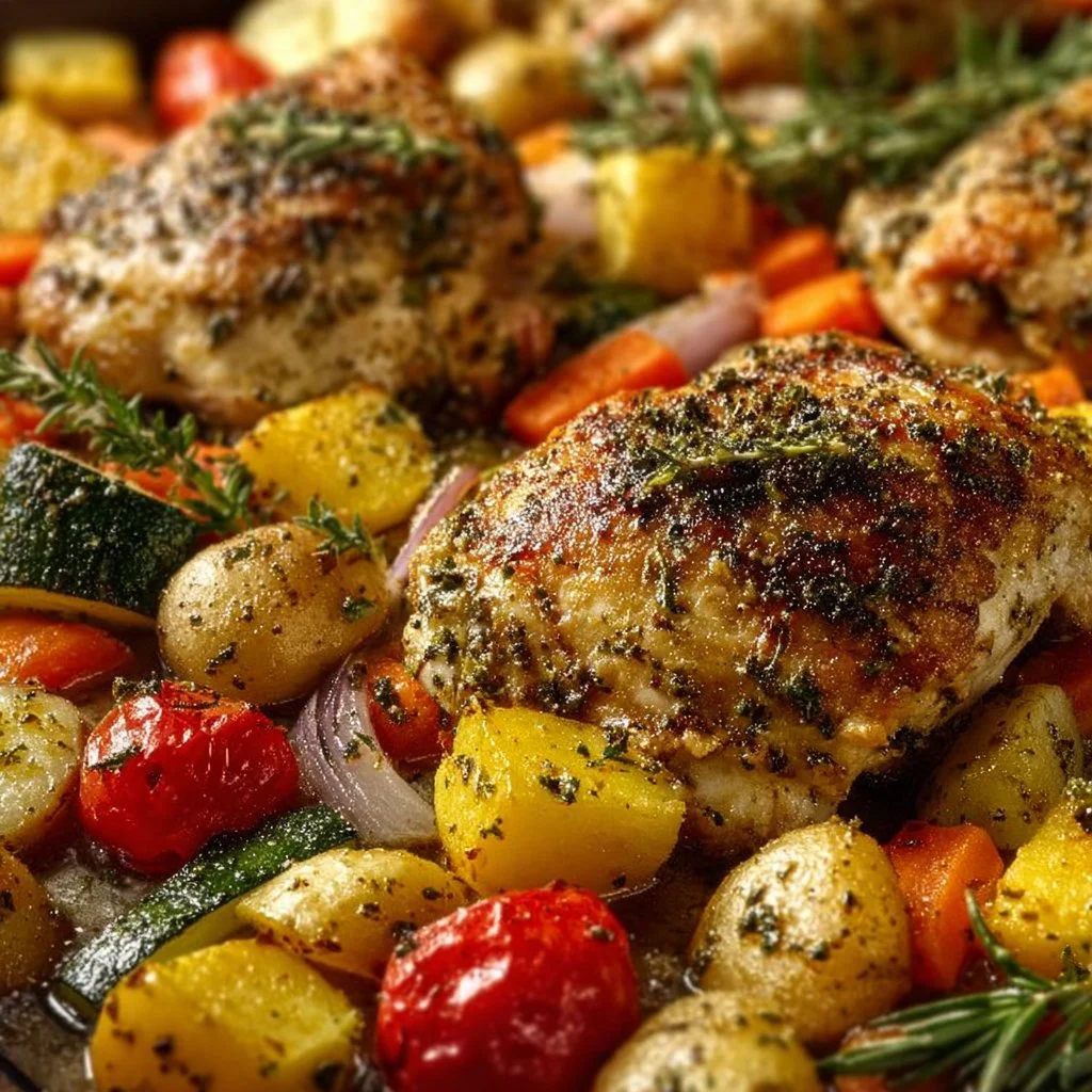 Sheet Pan Lemon Herb Chicken and Vegetables
