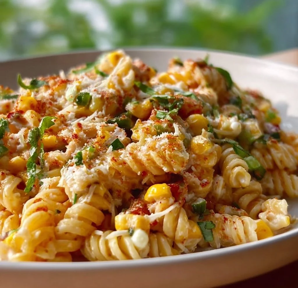 Delicious Street Corn Pasta Salad with fresh ingredients and vibrant colors