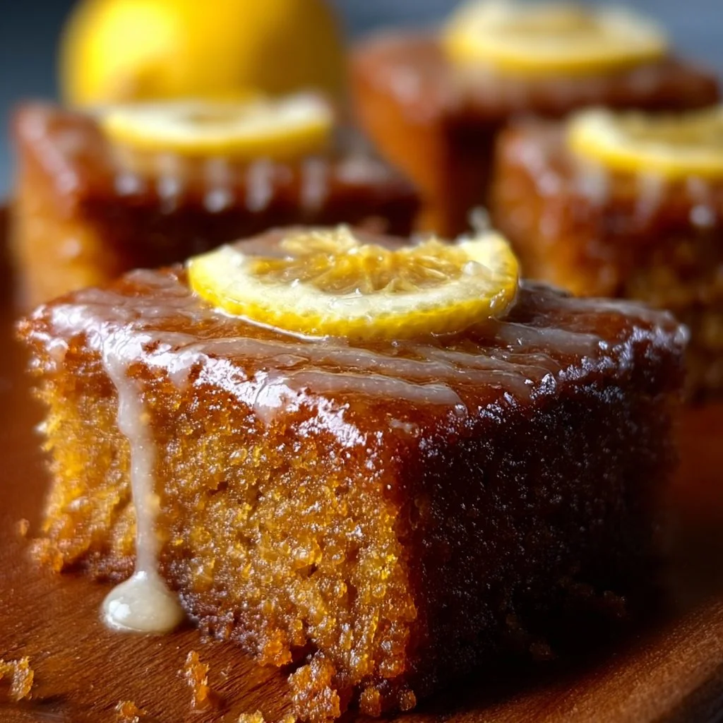 Tangy Glazed Baked Lemon Brownies