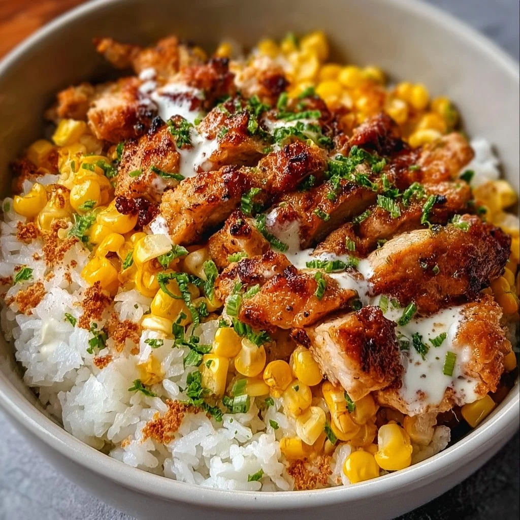The Joy of Street Corn Chicken Rice Bowl