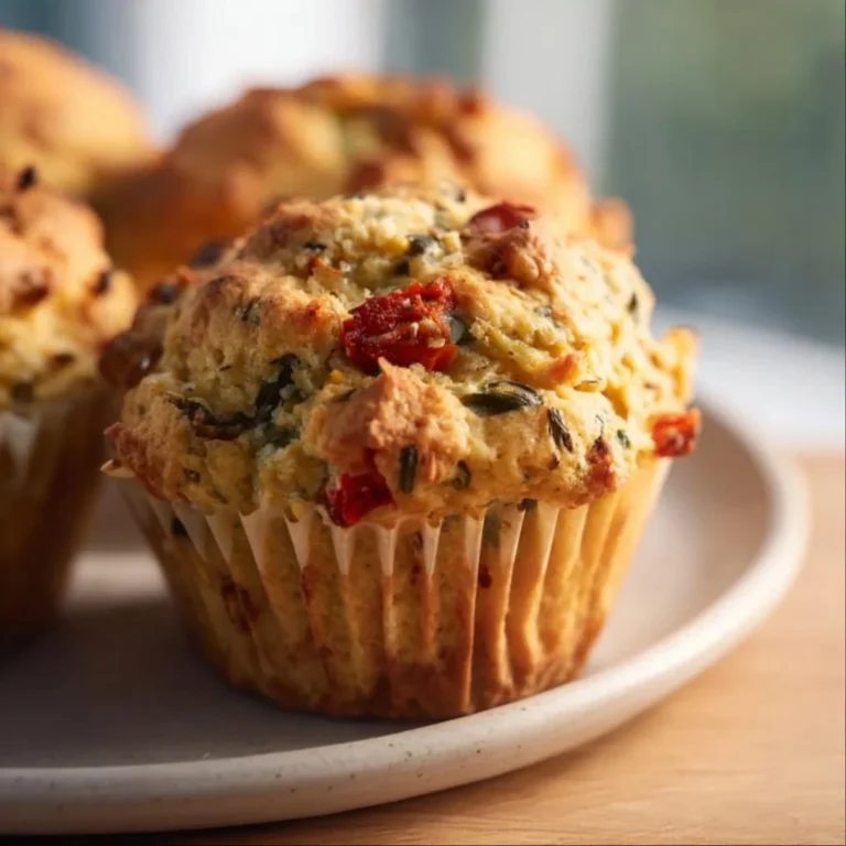 Vegan savory muffins with herbs and vegetables