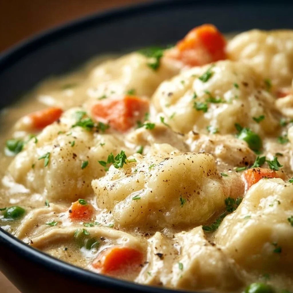 Creamy Crockpot Chicken and Dumplings