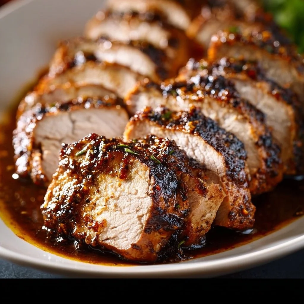 Crockpot Brown Sugar Pork Tenderloin cooked to perfection