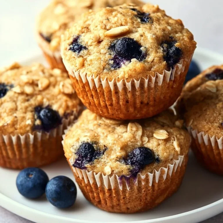 Gluten-free blueberry oat muffins baked and served on a plate.