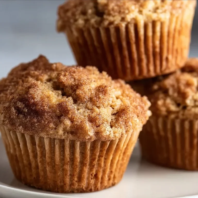 Baking gluten-free cinnamon muffins with a golden-brown crust and cinnamon topping.