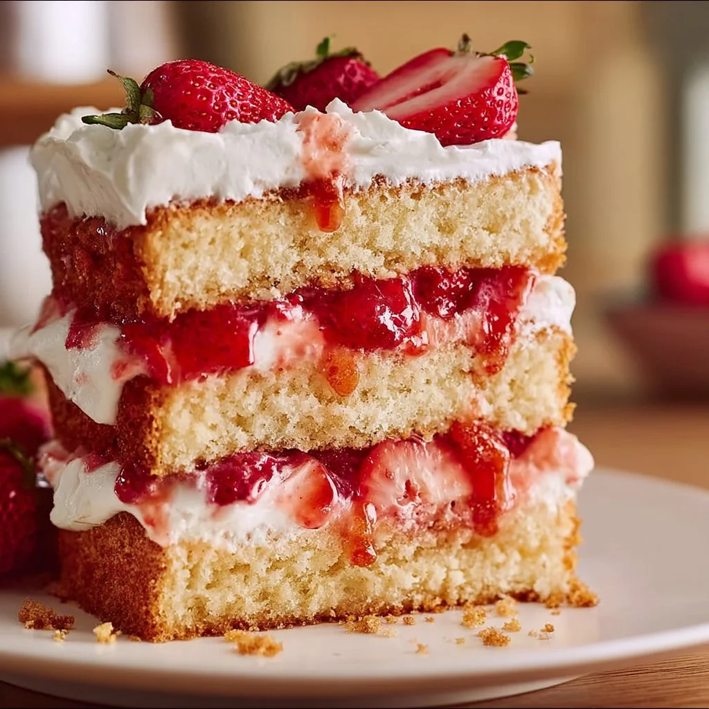 Irresistible Strawberry Shortcake Cake