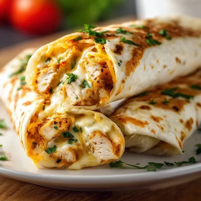 Low carb cheesy garlic chicken wraps with fresh vegetables and melted cheese