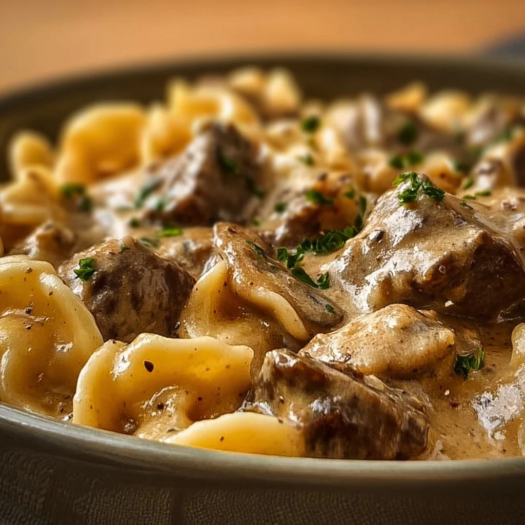 Slow Cooker Beef Stroganoff