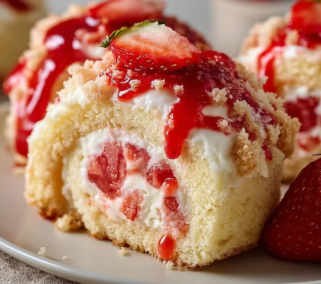 Strawberry Shortcake Cheesecake Rolls