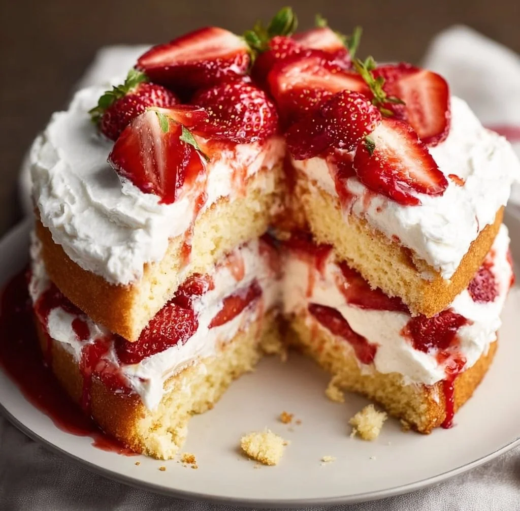 Strawberry Shortcake Layered Cake