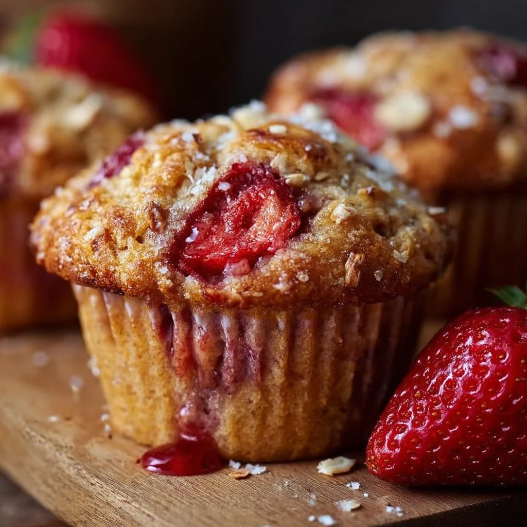 Wholesome Almond Flour Strawberry Muffins
